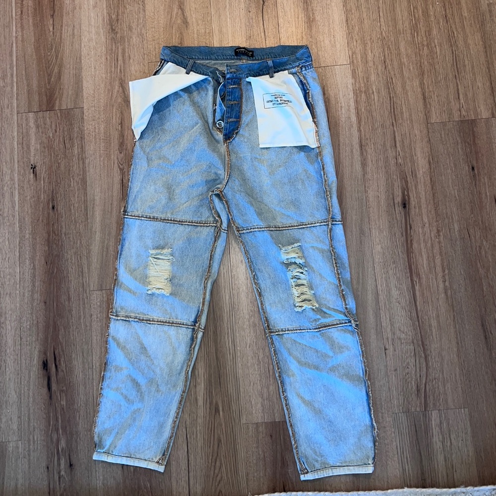 MANIERE DE VOIR INSIDE OUT JEANS - SZ US 10/UK 14 NEW, NO TAGS